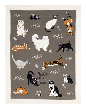 PEOPLE I LOVE CATS TEA TOWEL DISH