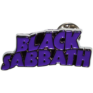 BLACK SABBATH WAVY LOGO METAL BADGE