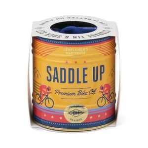SADDLE UP PAIR OF CYCLING SOCKS IN A RETRO TIN GIFT SET
