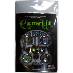 CYPRESS HILL BUTTON BADGE PACK: LOGOS