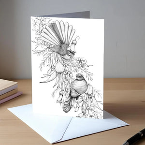 FANTAIL WE GO TOGETHER GREETING CARD - NZ ARTIST