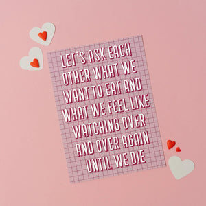 UNTIL WE DIE CARD