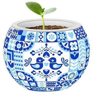 PUZZLE FLOWERPOT DANISH FOLKLORE PATTERN