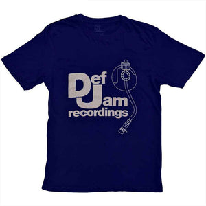 DEF JAM RECORDINGS TEE: CLASSIC LOGO BLUE