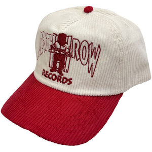 DEATH ROW RECORDS BASEBALL CAP CORDUROY (RED & WHITE)