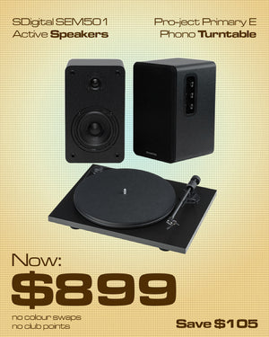 PRIMARY E PHONO (BLACK) / SDIGITAL SEM501 SPEAKERS PACKAGE DEAL