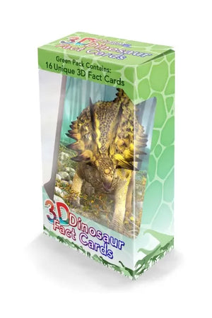 DINOSAUR FACT CARDS 3D HOLOGRAM GREEN