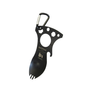 CAMPING MULTI TOOL CARABINER BOTTLE OPENER BLACK