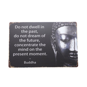 BUDDHA RETRO ART TIN SIGN