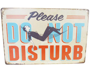 PLEASE DO NOT DISTURB RETRO ART TIN SIGN