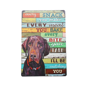 DOG SNACK TIN SIGN