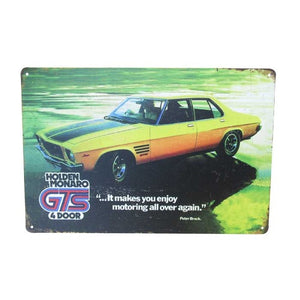 HOLDEN MONARO GTS RETRO ART TIN SIGN