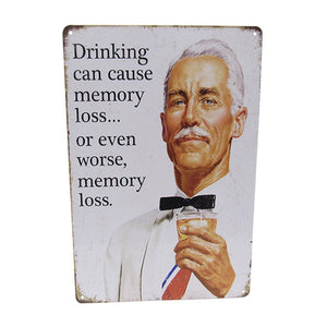MEMORY LOSS RETRO ART TIN SIGN
