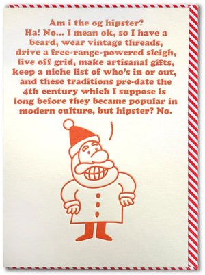 HIPSTER SANTA CHRISTMAS CARD