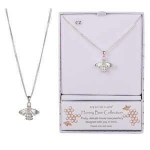 HONEY BEE NECKLACE SILVER
