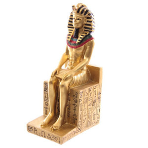 RAMESES THRONE GOLDEN EGYPTIAN FIGURINE PAPERWEIGHT 11CM L