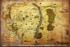 LORD OF THE RINGS MIDDLE EARTH HOBBIT MAP POSTER 396