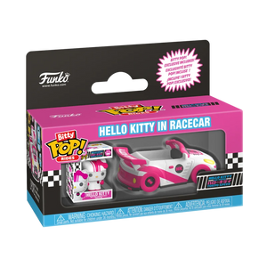 HELLO KITTY WITH RACECAR BITTY POP RIDE VINYL FIGURINE