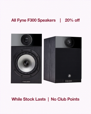 FYNE AUDIO F300 BOOKSHELF SPEAKERS (BLACK ASH)