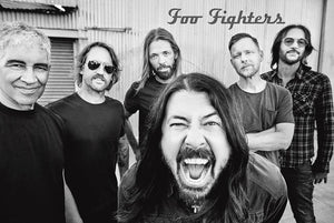 FOO FIGHTERS GROUP SCREAM B&W POSTER 616