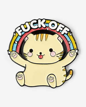 FUCK OFF CAT ENAMEL PIN