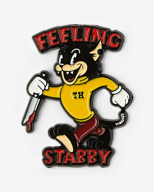 FEELING STABBY ENAMEL PIN