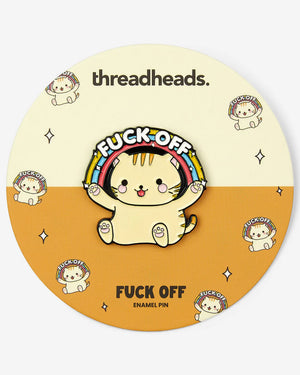 FUCK OFF CAT ENAMEL PIN