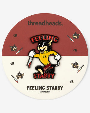 FEELING STABBY ENAMEL PIN