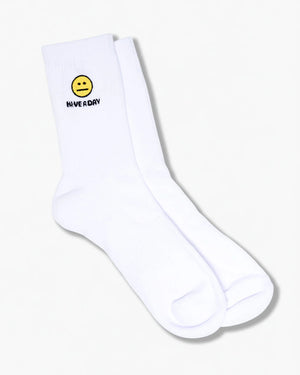 HAVE A DAY SOCKS EMBROIDERED One size fits all 8-13