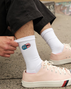 CHILL PILL SOCKS EMBROIDERED One size fits all 8-13