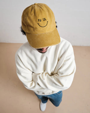 FUCK SMILEY RETRO DAD CAP EMBROIDERED