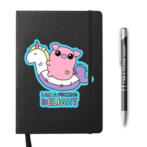IM A FUCKING DELIGHT NOTEBOOK AND PEN PACK