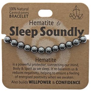 HEMATITE GEMSTONE BRACELET- SLEEP SOUNDLY