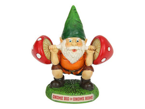 GNOME WEIGHTLIFTER GNOME BIG OR GNOME HOME GARDEN GNOME 14CM
