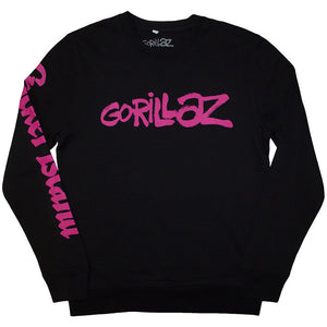 GORILLAZ CRAKER ISLAND PAZUZU SPIRAL BACK & SLEEVE PRINT SWEATSHIRT