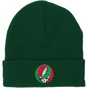 GRATEFUL DEAD BEANIE HAT STEAL YOUR FACE RED/GREEN