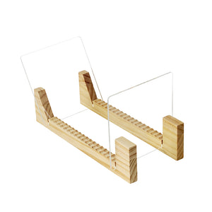 VINYL RECORD DISPLAY STAND PINE / CLEAR GK-R40B