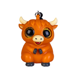 HIGHLAND COW EYE POPPING KEYCHAIN