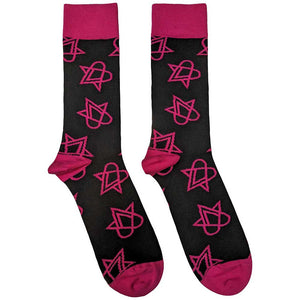 HIM HEARTAGRAM SOCK (UK SIZE 7-11)