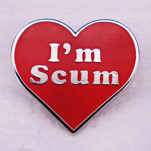 IDLES HEART IM SCUM ENAMEL BADGE PIN