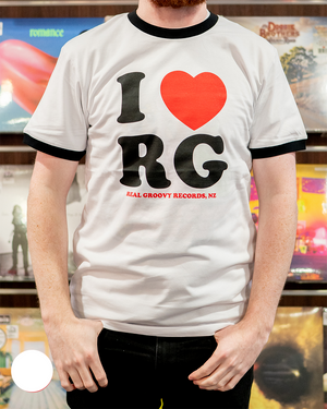 I HEART REAL GROOVY RINGER TEE