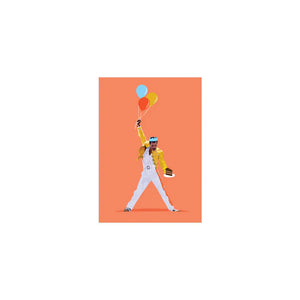 FREDDIE MERCURY BALLOONS MINI CARD