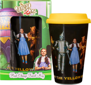 WIZARD OF OZ - FOLLOW THE YELLOW BRICK ROAD HEAT CHANGE TRAVEL MUG