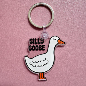 SILLY GOOSE ACRYLIC KEYCHAIN