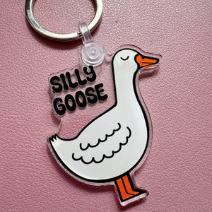 SILLY GOOSE ACRYLIC KEYCHAIN