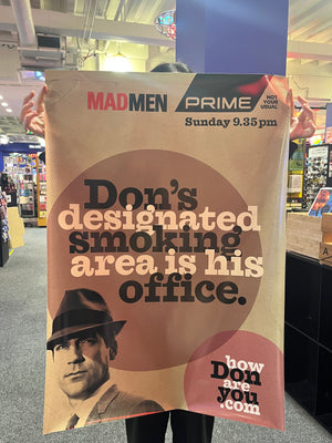MADMEN PROMO POSTER - RARE (MAY HAVE SOME WEAR) TAUPE 354