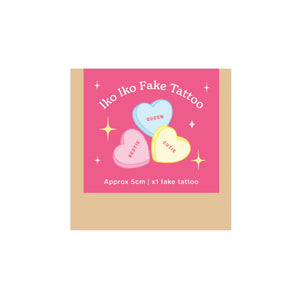 CANDY HEARTS FAKE TATTOO