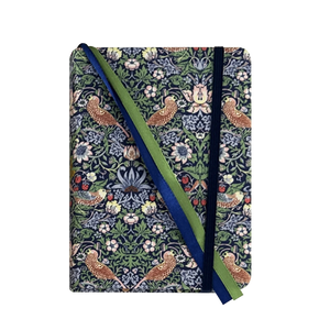 WILLIAM MORRIS STRAWBERRY THIEF A6 JOURNAL FABRIC COVERED
