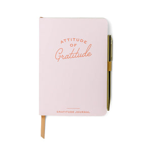 JOURNAL | GRATITUDE JOURNAL AND PEN VEGAN LEATHER - ATTITUDE OF GRATITUDE