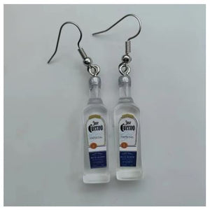 JOSE CUERVO SILVER  EARRINGS RESIN